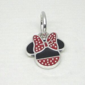 Minnie Mouse Silver and Red Charm